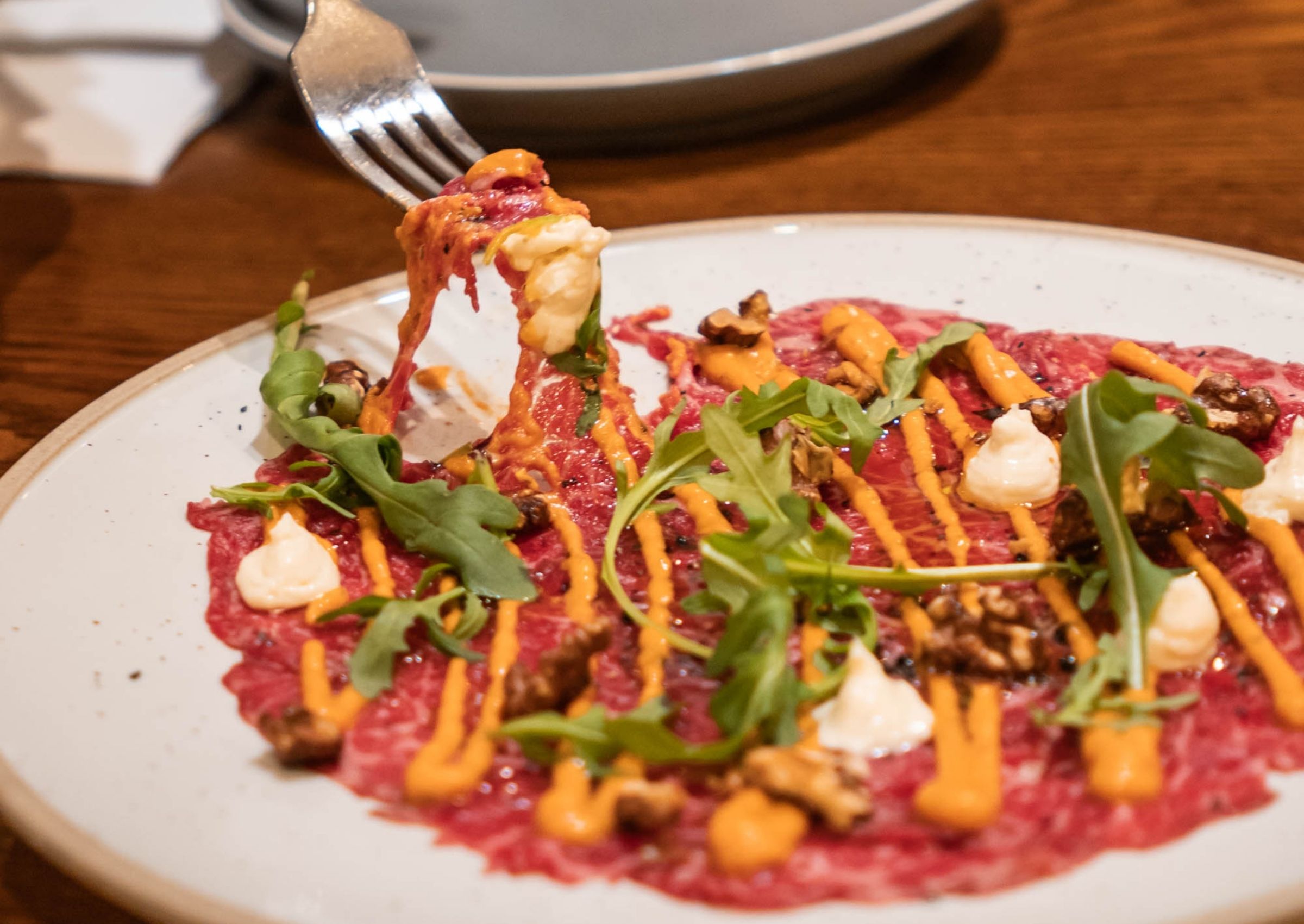 Beef Carpaccio with Rocket & Mustard
